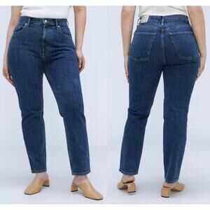 Everlane The Curvy Cheeky Jean Organic Cotton Dark Wash 28 Crop Casual Basics